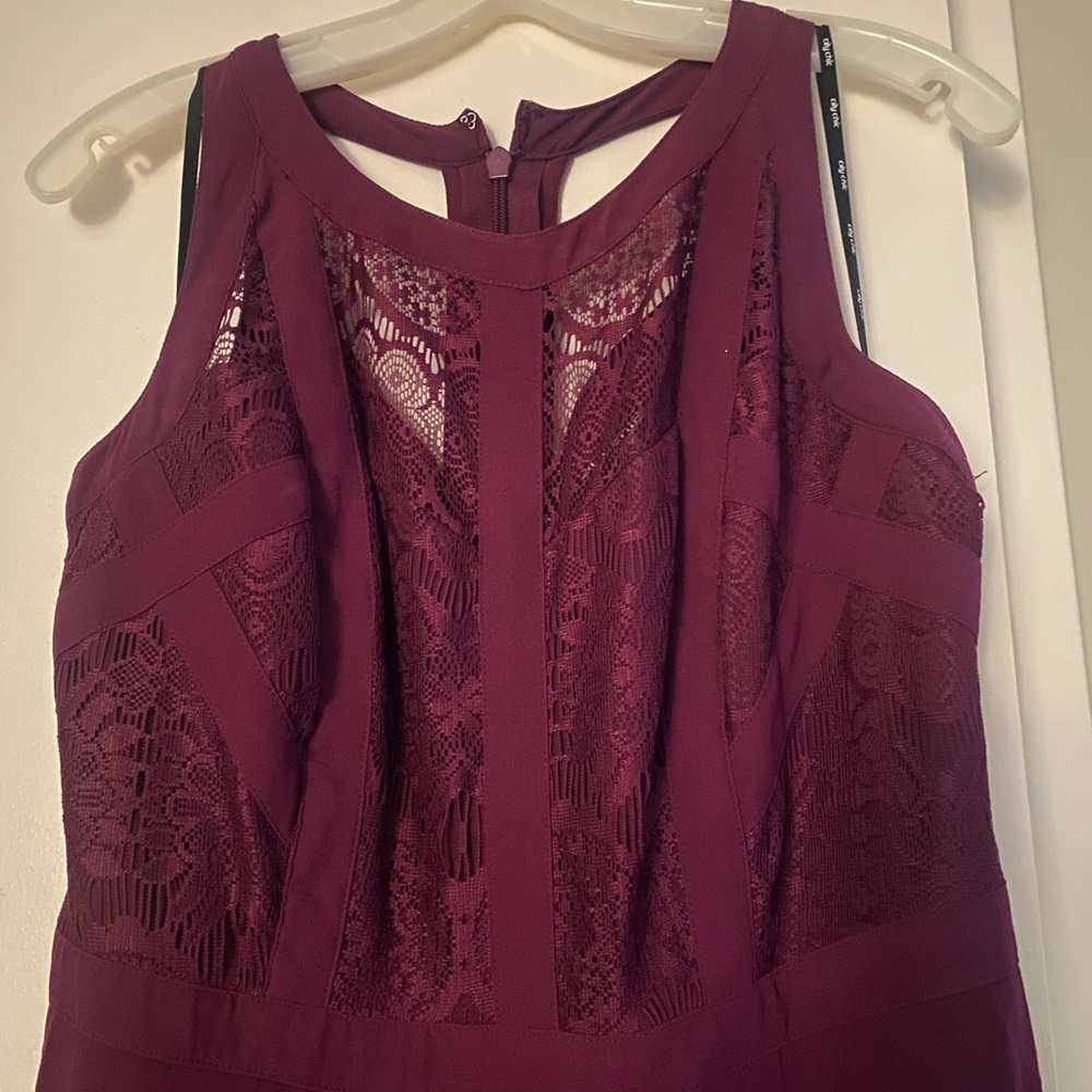 City Chic brand maroon long dress